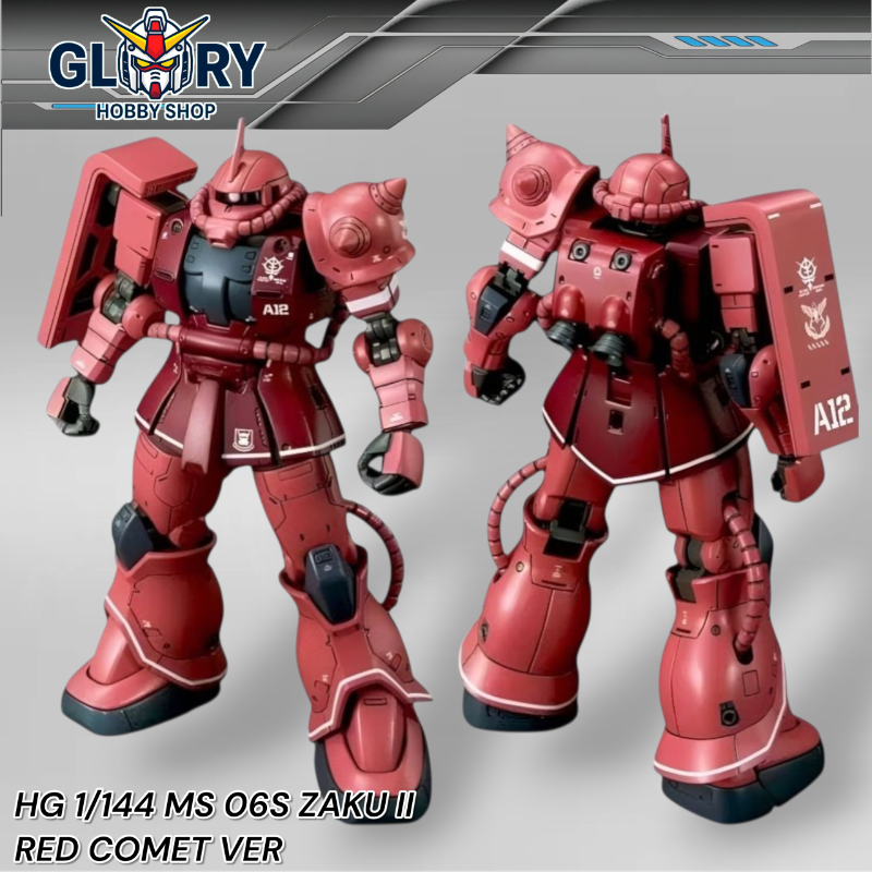HG 1/144 MS-06S Zaku II Red Comet Version Plamo
