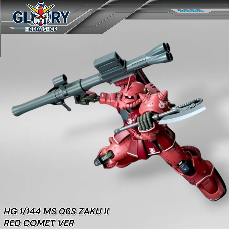 HG 1/144 MS-06S Zaku II Red Comet Version Plamo