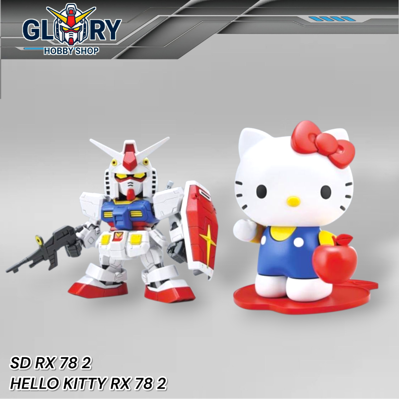 SD 1/144 Red RX-78-2 Hello Kitty x The Origin Plamo Gao Gao RX78 HelloKitty
