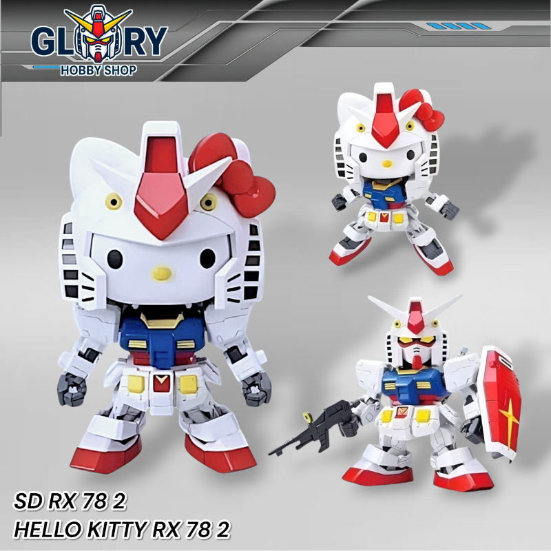 SD 1/144 Red RX-78-2 Hello Kitty x The Origin Plamo Gao Gao RX78 HelloKitty