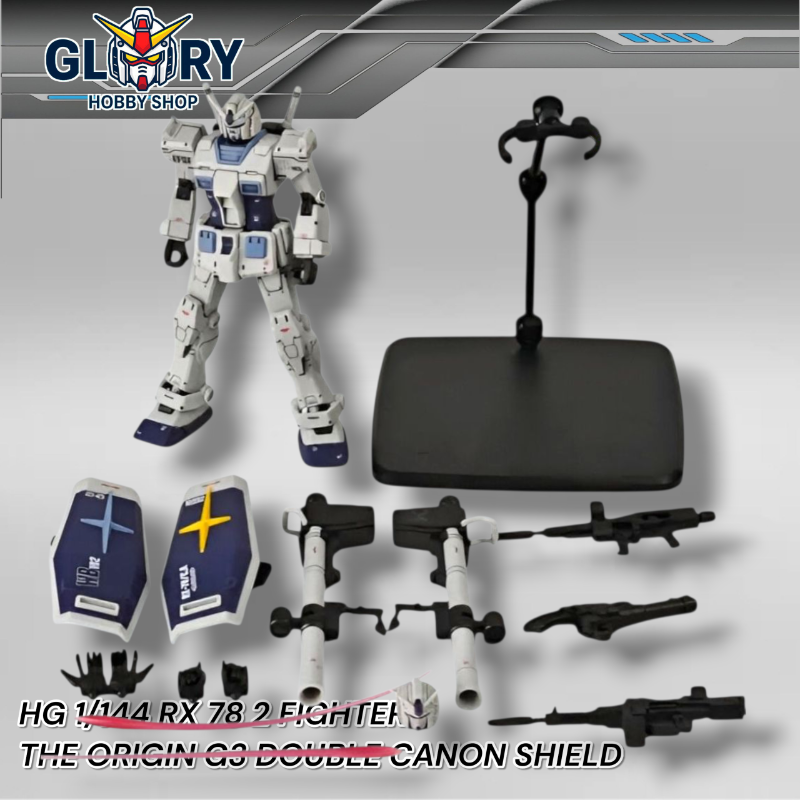 HG 1/144 RX 78 2 Fighter The Origin G3 Double Canon Shield Plamo 012
