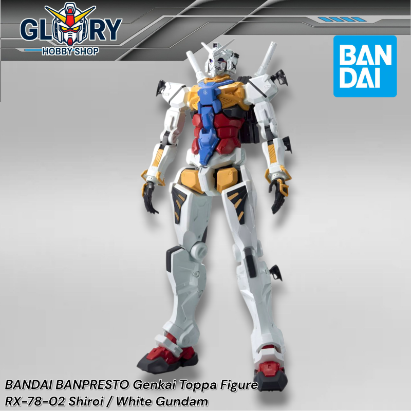 BANPRESTO Genkai Toppa Figure - RX-78-02 Shiroi / White Gundam - Kidou Senshi Gundam
