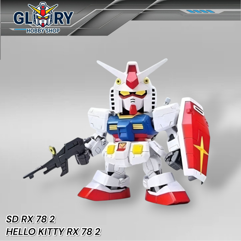 SD 1/144 Red RX-78-2 Hello Kitty x The Origin Plamo Gao Gao RX78 HelloKitty