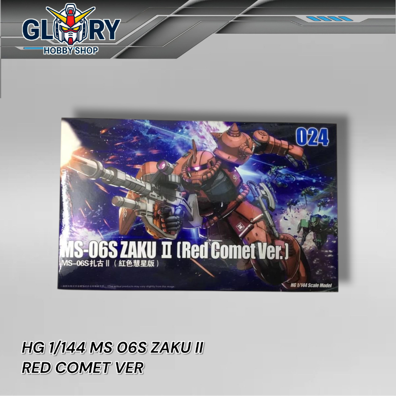 HG 1/144 MS-06S Zaku II Red Comet Version Plamo