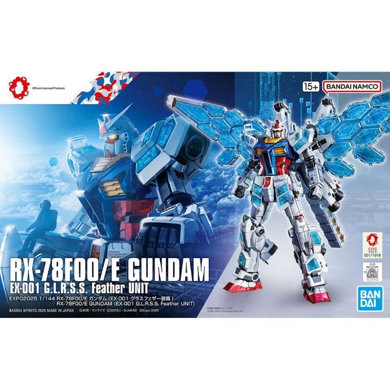 BANDAI HG 1/144 RX 78 F00/E GUNDAM GLASS FEATHER UNIT