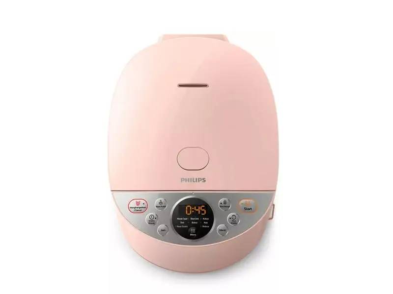 PHILIPS DIGITAL RICE COOKER 1.8L PINK/GREEN