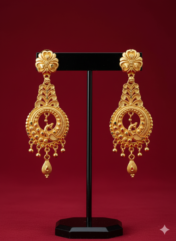 Elegant Gold-Plated Designer Earrings