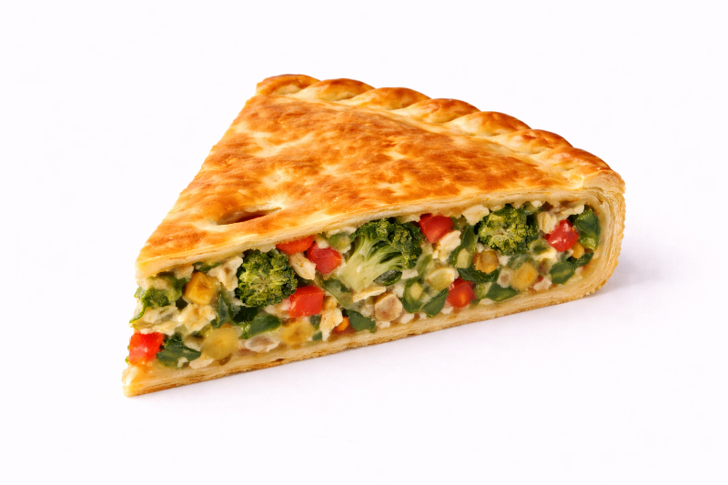 Tarta de verdura porción 1/4