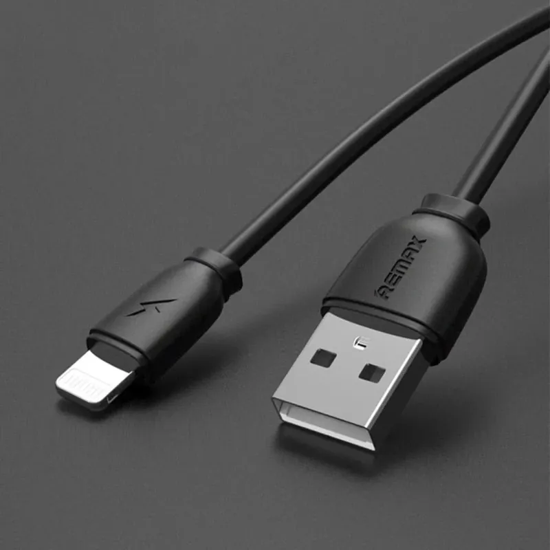 Usb Lightning Cable - Black - Remax Fast Charging 1000mm 2.1a Data Cable