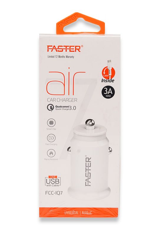 Faster 3.0A Universal Car Charge With Cable (TYPE-C)