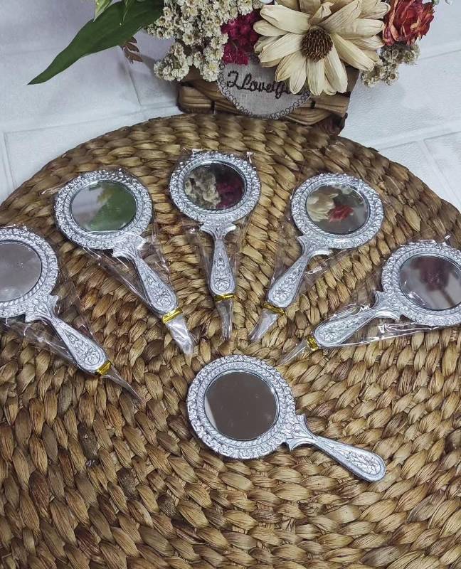 Cermin Silver Bulat Bungkus Plastik isi 50