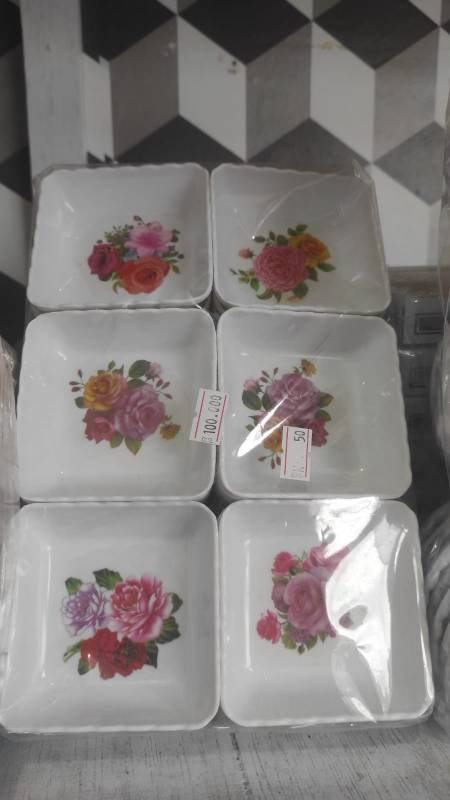 Mangkok Melamin Kotak Bungkus Plastik Isi 50
