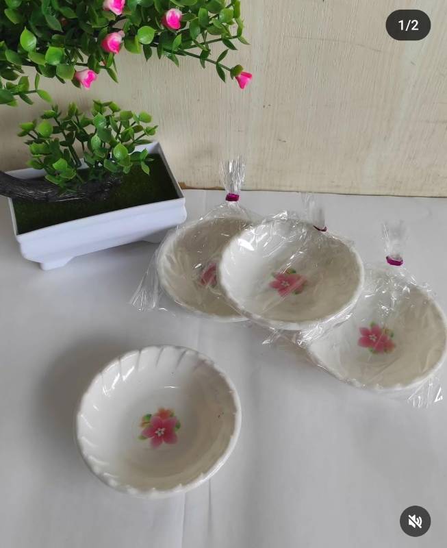 Mangkok Melamin Bulat Bungkus Plastik isi 50