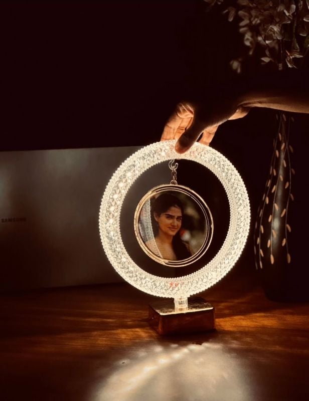 Crystal Round Mirror Lamp