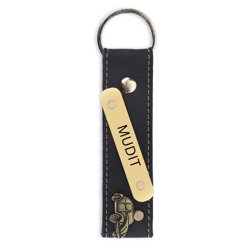 leather Name Keychain
