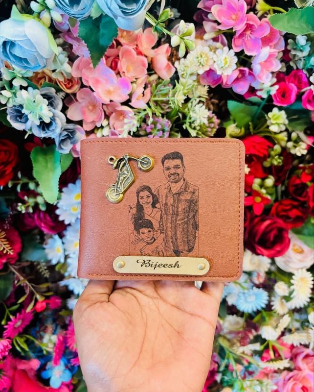 Men's Wallet - Sketch & Name & Charm