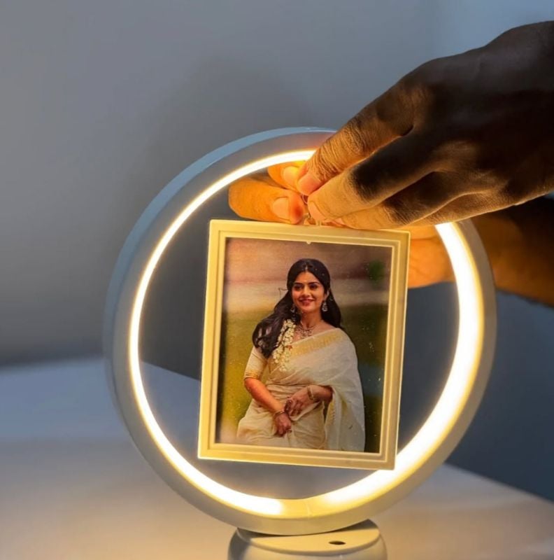 Square Round Lamp Mirror