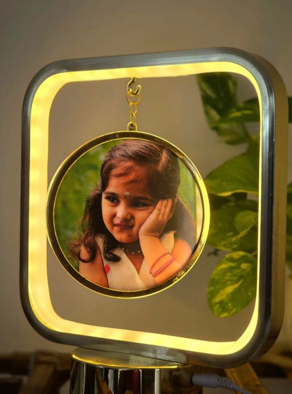 Square Round Lamp Mirror