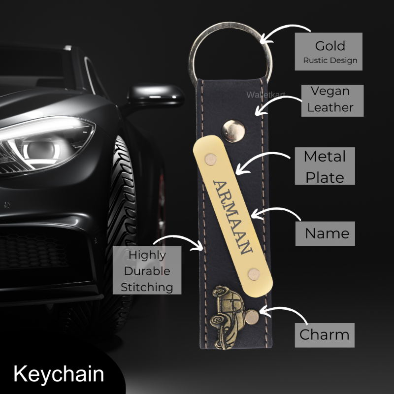 leather Name Keychain