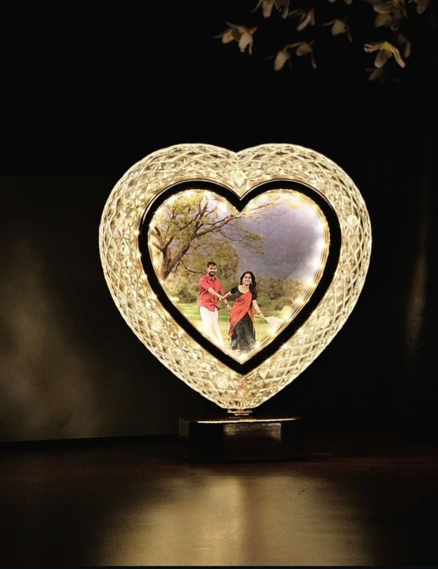 Crystal Heart / Round  Shape Mirror Lamp