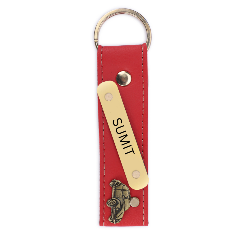 leather Name Keychain