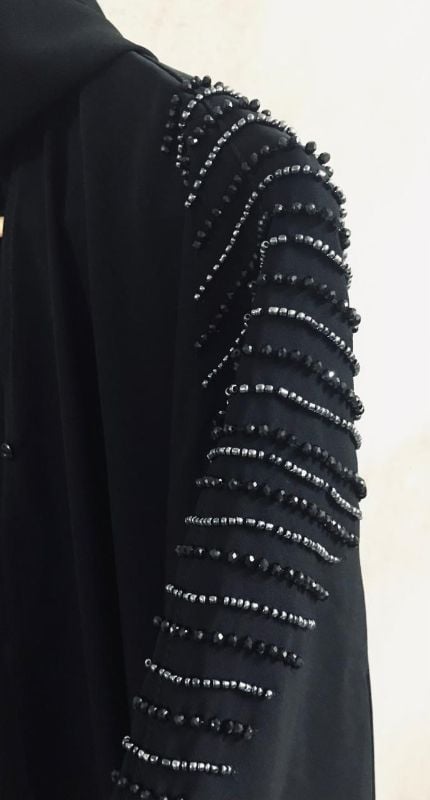 Abaya front open with button
