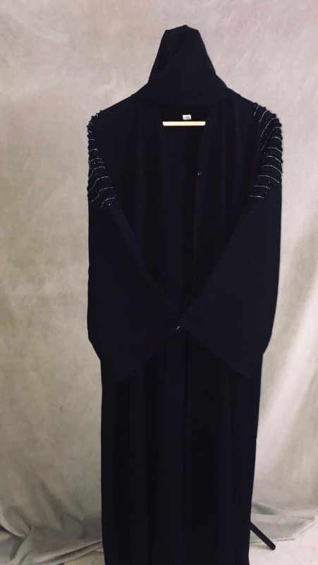 Abaya front open with button