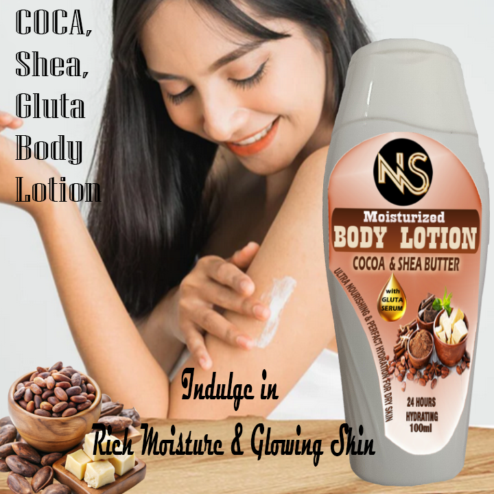 COCOA & SHEA BUTTER WITH GLUTA SERUM Moisturized Body Lotion
