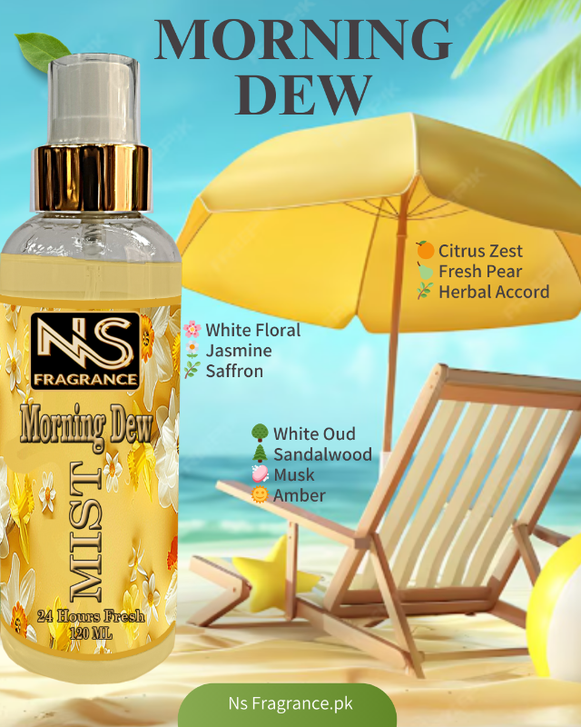 Morning Dew Body Mist 120ml for Unisex | Inspired by Paris | Fresh & Floral Fragrance Mist | Long-Lasting Body Spray | Affordable Luxury Perfumed Body Mist | NS Fragrance | Top-Rated Unisex Body Mist