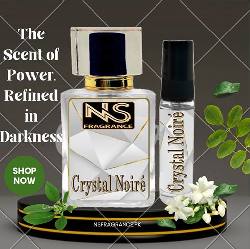 Crystal Noir Long Lasting Eau de Parfum 50ml | Fresh Citrus Musky Fragrance | 30–40% Oil Concentration | 12–14 Hours Lasting Perfume | Premium Luxury Scent for Daily & Office Wear