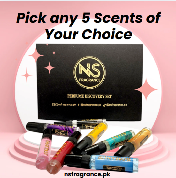 Discovery Box 5ml Perfume Set | Pack of 5 Perfume Testers | Choose Your Own Fragrance | Unisex Perfume Set | Perfume Gift Box | Long Lasting Perfume | Pocket Perfume | Best Perfume Gift for Men & Women | Affordable Luxury Perfume | NS Fragrance