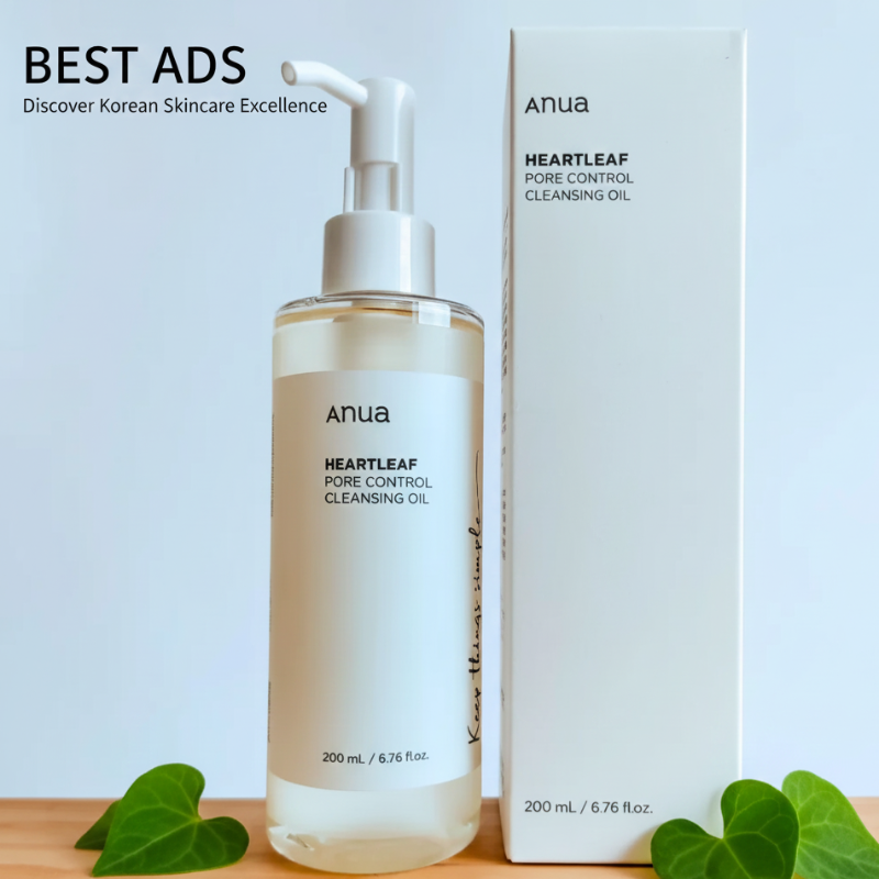Anua Heartleaf Pore Control Cleansing Oil - Soothing Makeup Remover & Blackhead Cleanser