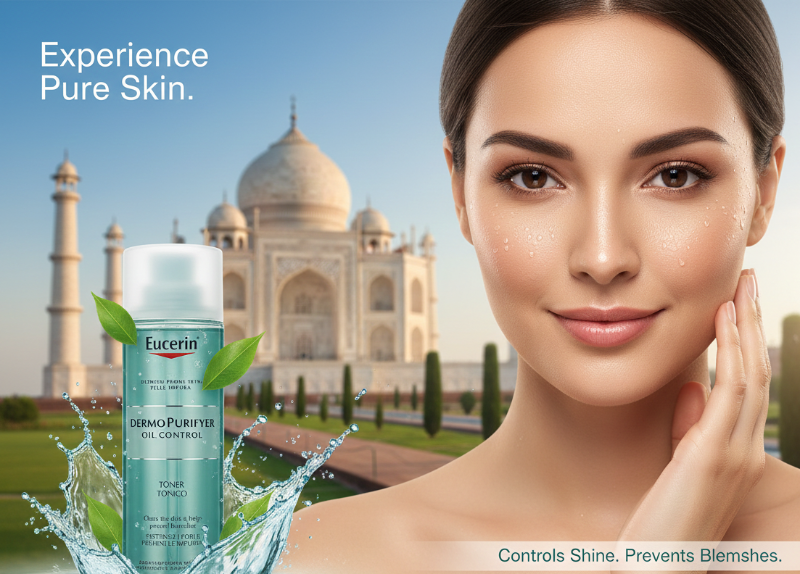 تونر يوسيرين ديرمو-بيوريفاي للتحكم بالزيت - تونر 2% حمض اللاكتيك للبشرة الدهنية والمعرضة للشوائب Eucerin Dermo-Purify Oil Control Toner - 2% Lactic Acid Toner for Oily and Blemish-Prone Skin