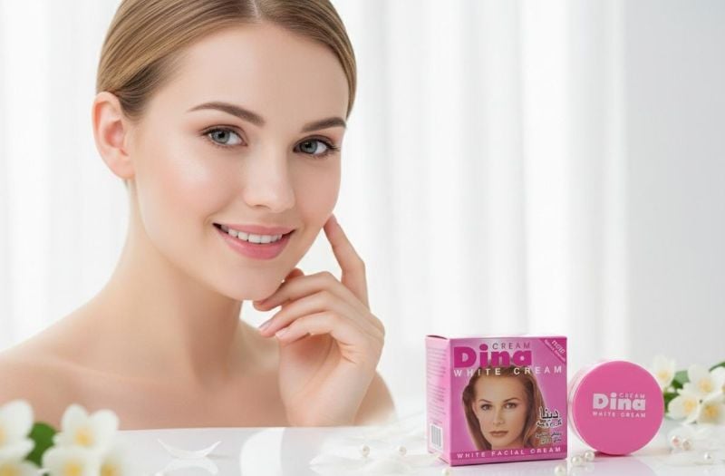 كريم دينا وايت لتفتيح البشرة | تركيبة لتفتيح البشرة في 7 أيام  Dina White Skin Whitening Cream | 7-Day Skin Lightening Formula
