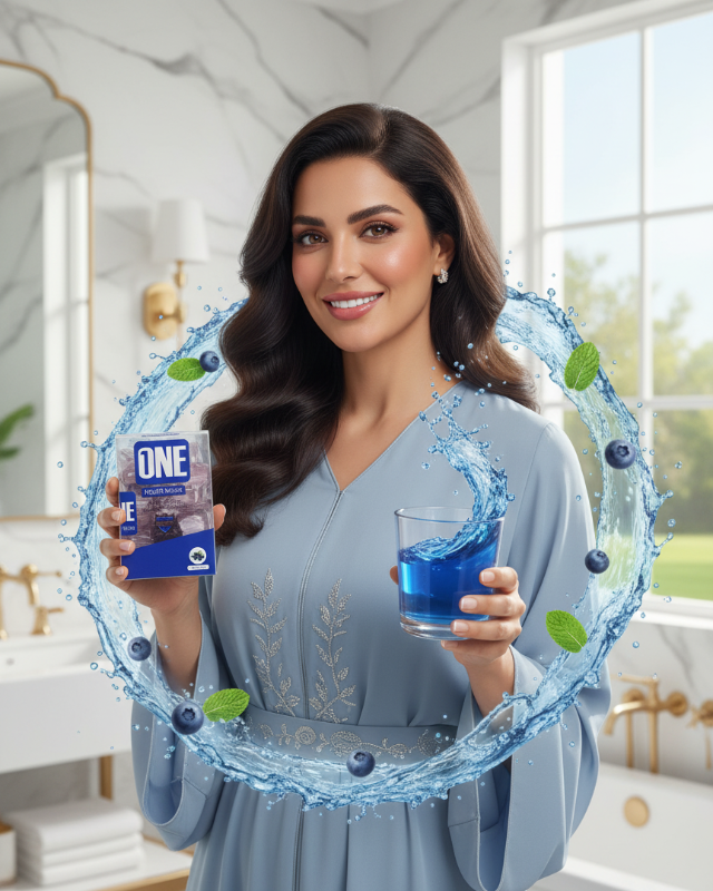 كبسولات غسول الفم "ون أدفانسد" بنكهة التوت الأزرق | 20 كبسولة، خالية من الكحول لحماية فمك كاملة ونفس منعش 
One Advanced Blueberry Mouthwash Capsules | 20 Capsules, Alcohol-Free for Complete Oral Protection and Fresh Breath