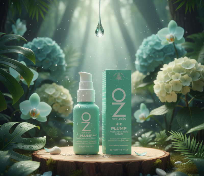 OZNaturals 'C Plump' Hyaluronic Acid Serum | Anti-Aging Plumping Serum with Vitamin C | Clean, Non-Toxic Formula – Feed the Face Collection