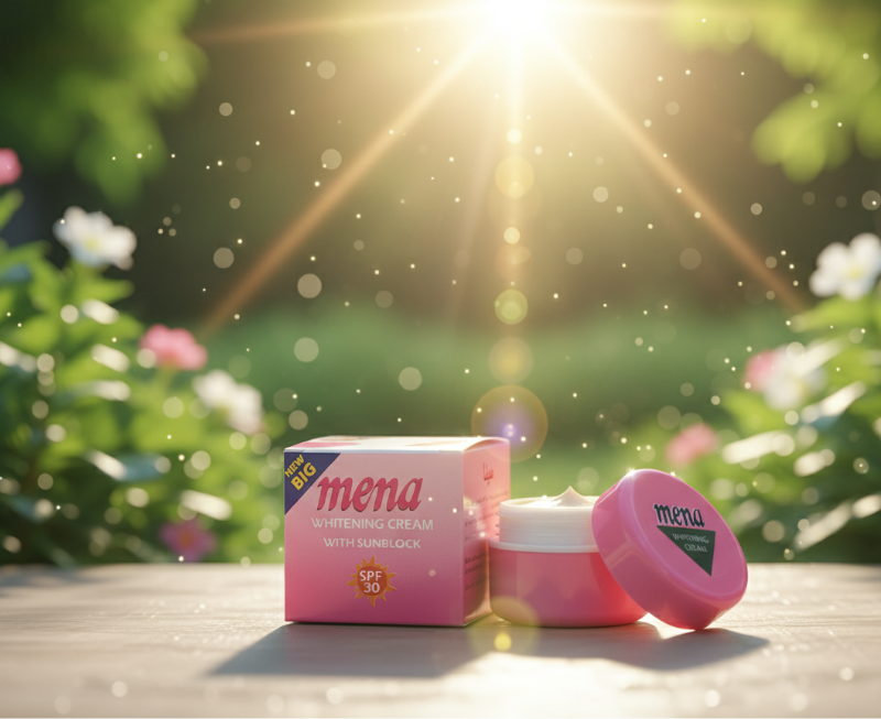 كريم مينا لتفتيح البشرة بفيتامين E - لبشرة أكثر إشراقًا ونعومة وشبابًا  Mena Skin Lightening Cream with Vitamin E - For Brighter, Smoother, and Younger-Looking Skin