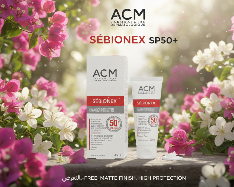 ACM Laboratoire Dermatologique Sébionex Mattifying Sunscreen Gel SPF50+ | Oil-Free SPF for Oily & Acne-Prone Skin