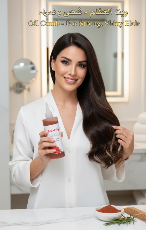 Mashat Oil (زيت المشاط) | Natural Hair Growth & Thickening Treatment for Vitality, Length & Scalp Health