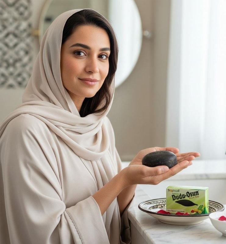 صابون دودو أوسون الأسود من تروبيكال ناتشورالز | صابون أفريقي طبيعي 100% للبشرة والشعر Dudu Osun Black Soap by Tropical Naturals | 100% Natural African Soap for Skin and Hair