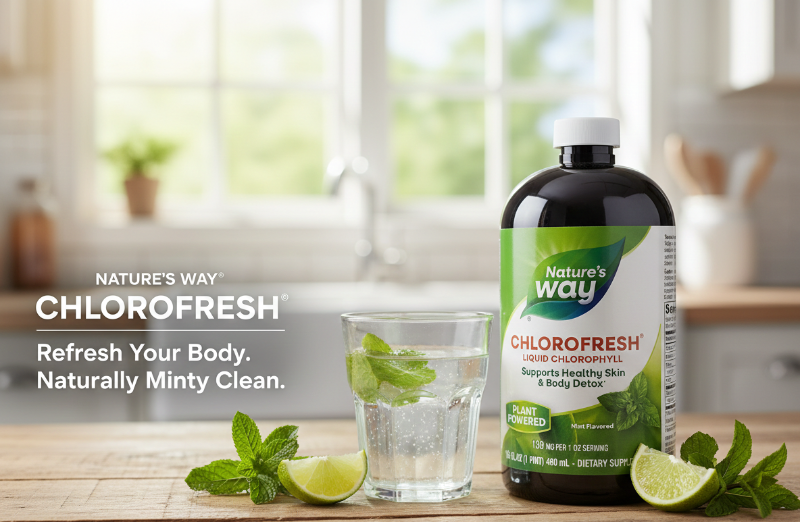Nature’s Way Chlorofresh Liquid Chlorophyll | Mint Flavored Internal Detox & Antioxidant Support