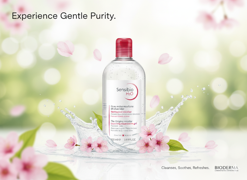 ماء ميسيلار بيوديرما سينسيبيو إتش تو أو - ماء ميسيلار رقم 1 في عُمان للبشرة الحساسة (500 مل)  Bioderma Sensibio H2O Micellar Water - Oman's No. 1 Micellar Water for Sensitive Skin (500ml)