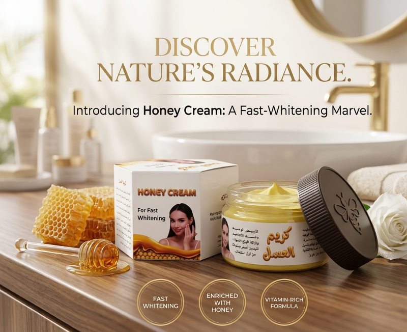 Honey-Based Skin Whitening Cream – WARNING: May Contain Harmful Mercury – Consult Doctor Before Use