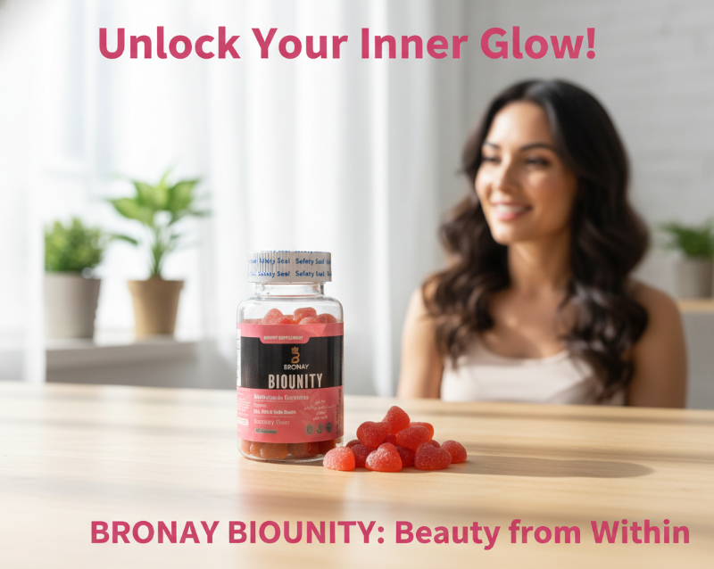 Bronay Biounity Multivitamin Gummies | Strawberry Gummies for Hair, Skin & Nails Health