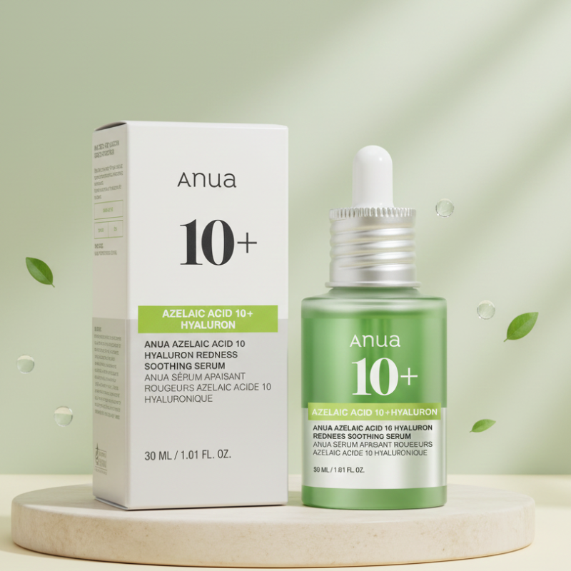 Anua Azelaic Acid 10 Hyaluron Redness Soothing Serum | 10% Azelaic Acid + Gentle Calming Complex | Soothing & Clarifying Serum for Sensitive & Acne-Prone Skin