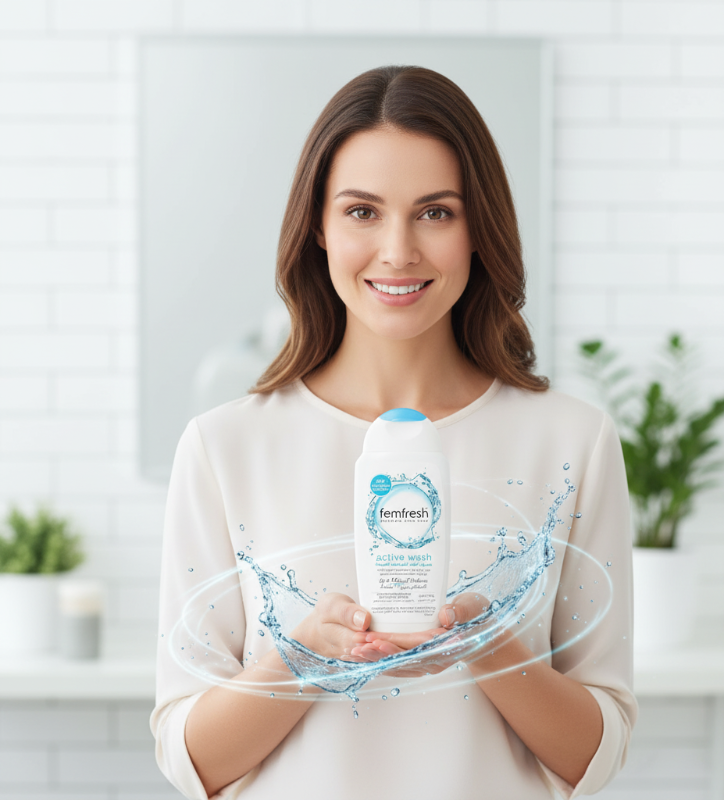 غسول فيم فريش للمناطق الحميمة | انتعاش يدوم ٢٤ ساعة وتحكم في الروائح | مع الجينسنغ وأيونات الفضة  Femfresh Intimate Wash | 24-Hour Freshness & Odor Control | With Ginseng & Silver Ions