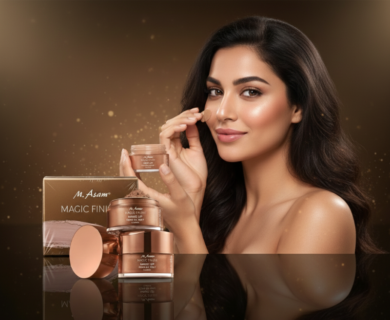 M. Asam Magic Finish Make-up Mousse | 4-in-1 Primer, Foundation, Concealer & Powder | Vegan, Skin Tone Adapting – Made in Germany