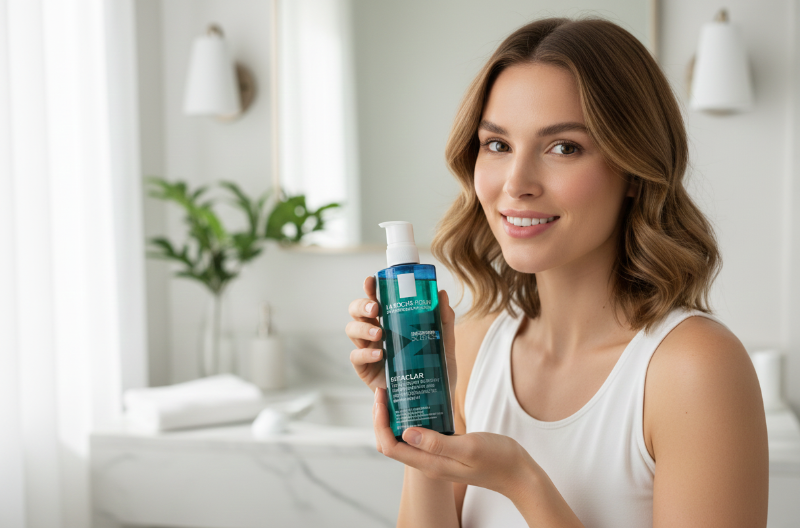 جل إيفاكلار مايكرو بيلينج المُنقّي من لاروش بوزيه - غسول للوجه والجسم مع حمض الساليسيليك بنسبة 2% وحمض الليبوهيدروكسي (LHA) La Roche-Posay Effaclar Micro-Peeling Purifying Gel - Face & Body Wash with 2% Salicylic Acid and Lipohydroxy Acid (LHA)