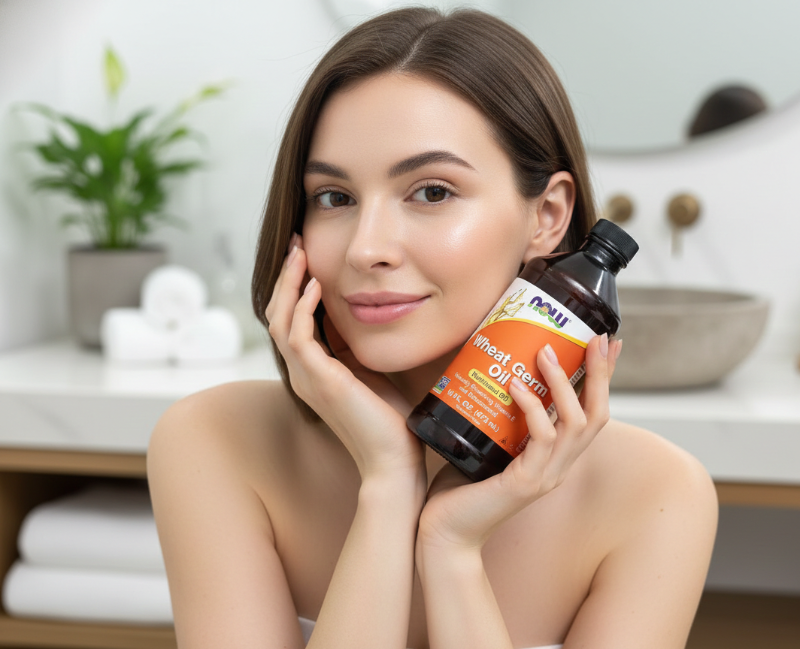 NOW Foods Wheat Germ Oil | Unprocessed, Rich in Omega‑3, Omega‑6 & Natural Vitamin E