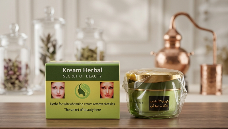 Kream Herbal Secret of Beauty: Natural Whitening Cream – Removes Freckles, Dark Spots & Treats Acne